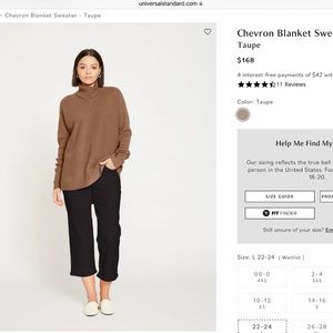 Universal Standard Sweater, Brand new, size L, equals W 22/24, medium brown